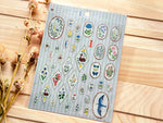 Asano Midori Sheet of Stickers / birds song x deer dream