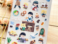 "toi-et-moi" Sheet of Stickers / cafe
