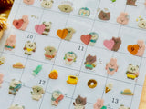 Schedule Sheet of Stickers / Cute Animals
