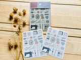 Washi Die-cut Stickers / Sewing