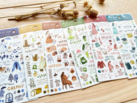 "Play-Ink" Sheet of Stickers / Rainy Day