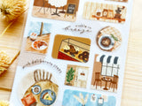 "La Vista" Sheet of Stickers / Cafe