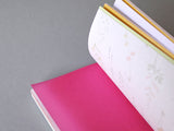 Handmade Slim Notebook / Color notes of warm flowers