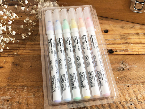 Kuretake ZIG Clean Color Dot Marker - 6 Mild Color Set – Little