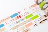 Classiky Japanese Washi Masking Tapes - Graffiti Style Set A