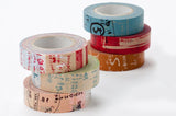 Classiky Japanese Washi Masking Tapes - Graffiti Set B