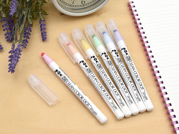 ZIG Kuretake Clean Color DOT Pen 6-set