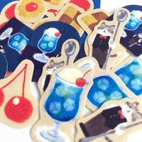 Furukawa Mino Paper Stickers / Moon Cafe / Cream Soda