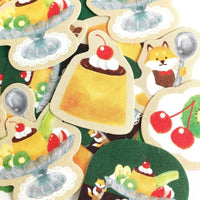 Furukawa Mino Paper Stickers - Moon Cafe / Pudding a la Mode