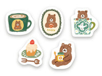 Furukawa Mino Paper Stickers - Bear & Cup