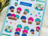 Furukawa x Sanrio Characters Retro Snack Series / Goropikadon Clear Sheet of Stickers