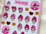 Furukawa x Sanrio Characters Retro Snack Series / My Melody Clear Sheet of Stickers