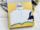Shinzi Katoh Block Memo Pad / My dear cats - Reading Cats