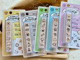 Kamio Japan 6-Piece Self-Inking Creative Stamp Set / Sea Creature