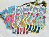 3-Color Message Card Set with String (9 pcs)