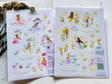 Meow Illustration / Whispers in the Flower Field 1 Washi Sticker