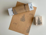 Japanese Wooden Rubber Stamp / Christmas Tree