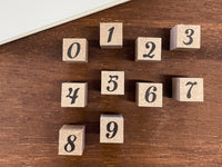 Japanese Wooden Rubber Stamp - Numbers Set