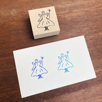 "Marle" Japanese Wooden Rubber Stamp - October Girl / Fairy