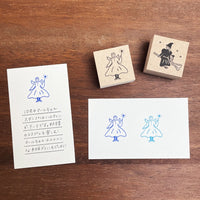 "Marle" Japanese Wooden Rubber Stamp - October Girl / Fairy