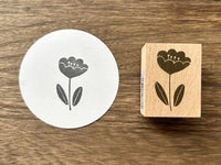 Japanese Wooden Rubber Stamp - Flower