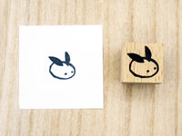 Japanese Wooden Rubber Stamp - Snow Bunny