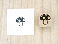 Japanese Wooden Rubber Stamp - Mushroom