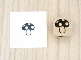 Japanese Wooden Rubber Stamp - Mushroom