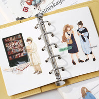 "Coordinate" Flake Stickers / Literary Girls