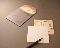 Picture book Style memo note paper set with case / Sea Creatures