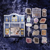 "Fantacy Stores" Flake Stickers / Magical Bookstore