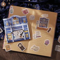 "Fantacy Stores" Flake Stickers / Magical Bookstore