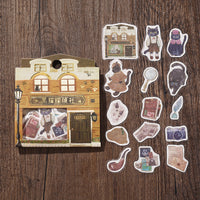"Fantacy Stores" Flake Stickers / Black Cat Detective Agency