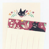 Retro Modern Memo Pad / Writing Paper - Black Cat