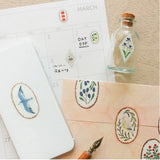 Asano Midori Sheet of Stickers / birds song x deer dream