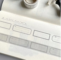 Label Japanese Washi Tape - White