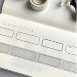 Label Japanese Washi Tape - White