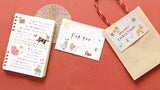 Furukawa Winter Foil Stamping Sheet of Stickers / Cat and Gift