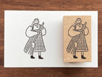 "Marle" Japanese Wooden Rubber Stamp - Cleaning