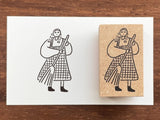 "Marle" Japanese Wooden Rubber Stamp - Cleaning