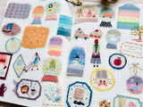 Tamura Miki Clear Flake Stickers / Cozy time