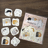 Shinzi Katoh Foil-stamped Flake Stickers / Sleeping Cats