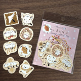 Shinzi Katoh Foil-stamped Flake Stickers / Long tailed Tit