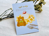 Cafe Teddy x ROKKAKU Premium Foil-Stamped Postcard