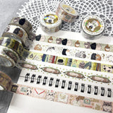 Shinzi Katoh "My Dear Cats" Series Sparkling Washi Tape / Curious Cats