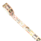 Shinzi Katoh "My Dear Cats" Series Sparkling Washi Tape / Letter Cat