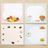 Kano Hirabayashi Square Cube Memo Pad / Japanese Meals (washoku)