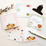 Kano Hirabayashi Square Cube Memo Pad / Japanese Meals (washoku)