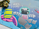 ob1toy x Rokkaku Die-cut Foil-stamped Postcard / GALAXY Tours