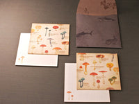 Picture book Style memo note paper set with case / Mushroom